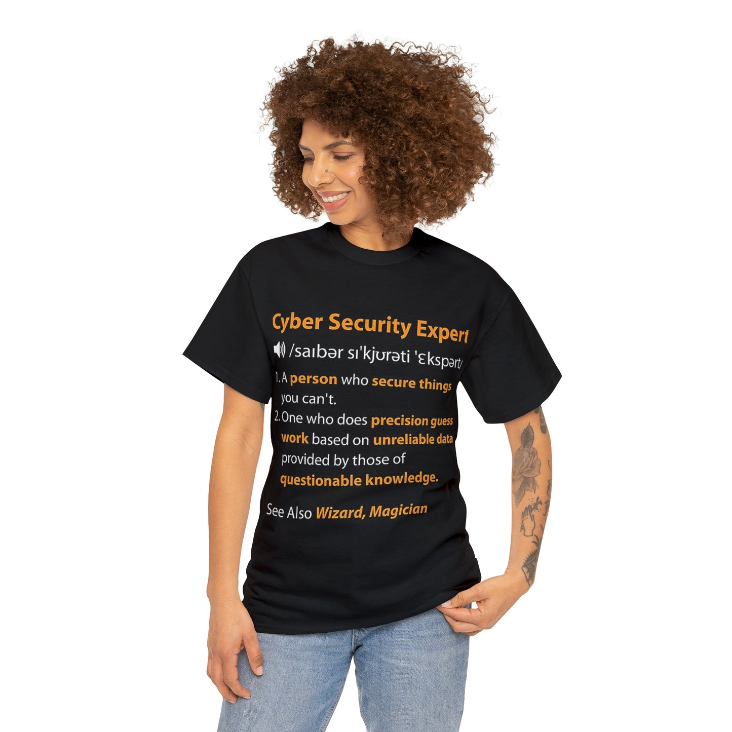 Unisex Heavy Cotton Tee - Cybersecurity Expert