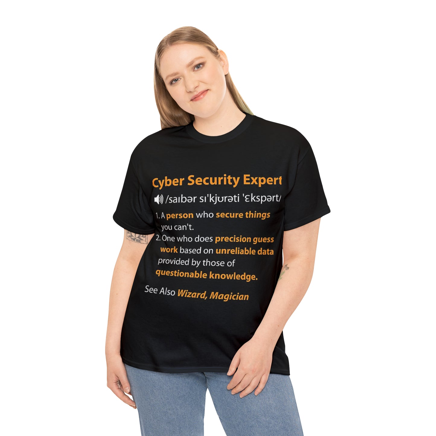 Unisex Heavy Cotton Tee - Cybersecurity Expert