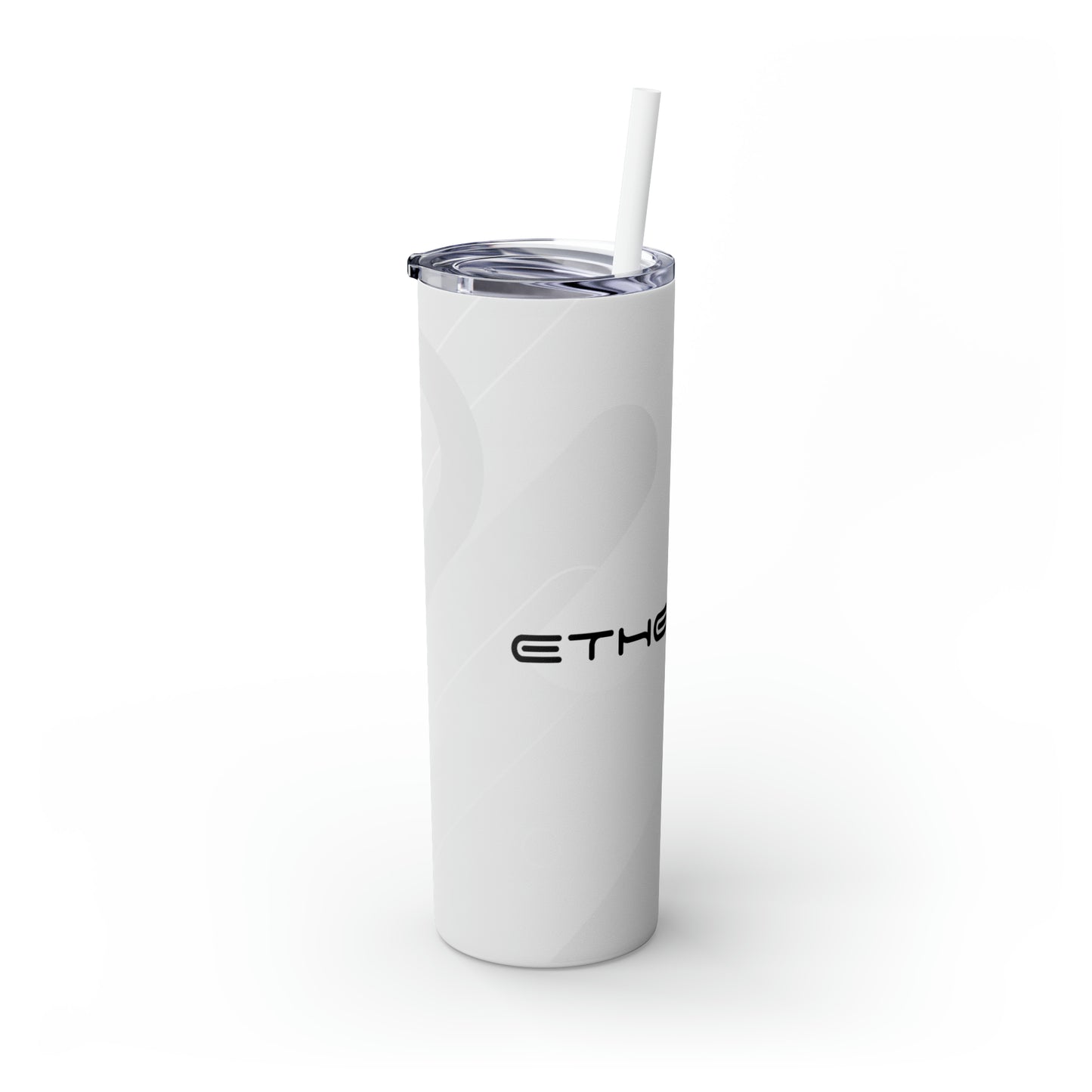 Ethentics Skinny Tumbler with Straw, 20oz